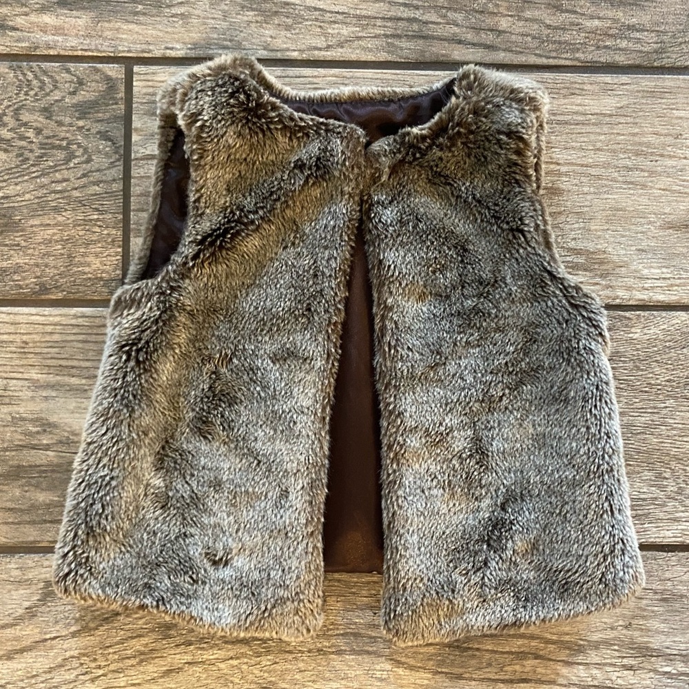 Faux fur toddler vest [Baby Gap]